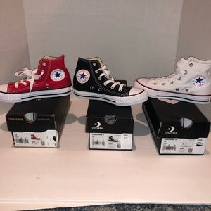 NWT Lot of 3 Converse High Tops Kids